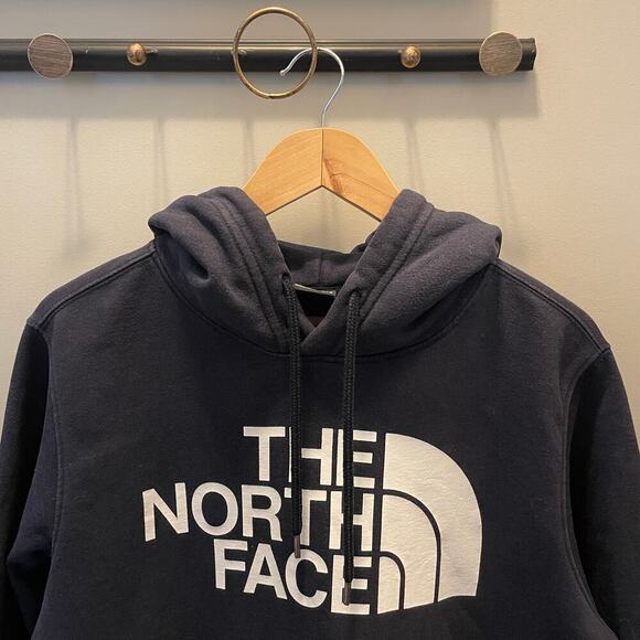 The North Face Half Dome Hoodie | Navy Blue, Fleece-Lined, Pullover, Medium - Picture 5 of 8